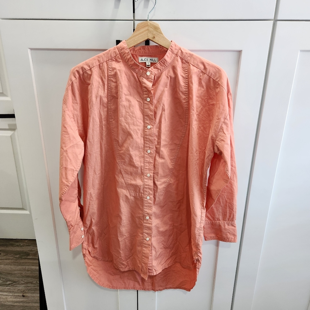 Alex Mill Cotton Button Front Long Sleeve Shirt Size Small